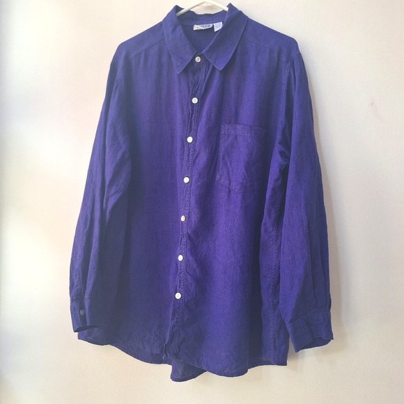 Chico's Tops - VTG CHICO'S DESIGN Purple Linen Shirt